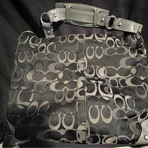 Black and Gray Coach handbag